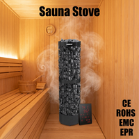 Pemanas Sauna Harvia Steam Generator Cilindro Pro Commercial Pillar OEM PC135E 13.2KW Baja Hitam dengan Pengontrol LCD