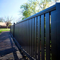 Valla de Privacidad de Aluminio Negro de 6 Pies, Ecológica, Resistente a la Oxidación, con Recubrimiento en Polvo, para Jardín y Exteriores
