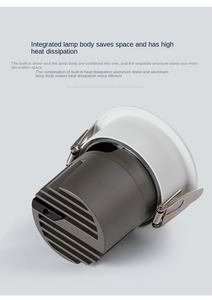 Aluminio montado integrado 7W 10W 12W 15W 18W 30W Hotel Antideslumbrante Downlight Embedded Cob Spotlight foco cuadrado - Product Image 4