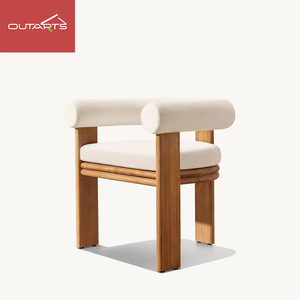 Nouveau design <span class=keywords><strong>de</strong></span> <span class=keywords><strong>luxe</strong></span> Royal <span class=keywords><strong>Marbella</strong></span> U-Back Ensemble table et chaises d'extérieur en bois <span class=keywords><strong>de</strong></span> teck pour l'extérieur - Product Image 4