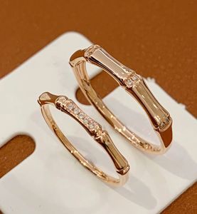 Anillo de Diamantes Naturales Xinfly Pawnable Promise, Joyería Fina de Oro Sólido de 18k, Diseño de Onda de Agua y Bambú, para Parejas, Anillo de Boda para Enamorados - Product Image 1