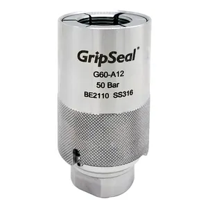 GripSeal G60 Conectores sellados con rosca externa utilizados en la industria de grifos Acoplamiento rápido de acero inoxidable