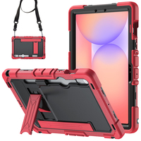 Étui de tablette robuste en silicone antichoc pour Samsung Galaxy Tab S10 FE/S10 Lite/S9 FE avec bandoulière, dragonne et support intégré