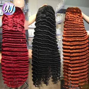 Pelucas de Cabello Humano 100% Natural Indio con Frente de Encaje Transparente 13x4, Cutícula Alineada, Onda Profunda, Pelucas Frontales de Encaje Completo HD Camboyanas - Product Image 5