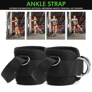 Cinghie imbottite alla caviglia in Neoprene con doppio cavo Fitness a D-Ring rinforzato <span class=keywords><strong>per</strong></span> le gambe <span class=keywords><strong>per</strong></span> allenamento supporta i polsini protettivi alla caviglia - Product Image 6
