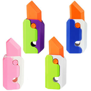 Juguetes Sensoriales Luminosos para Adultos, Pequeño Cuchillo Retráctil de Plástico con Forma de Zanahoria, Alivio del Estrés, Juguete de Cuchillo de Rábano con Gravedad Impresa en 3D - Product Image 4