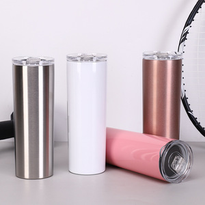 Échantillon gratuit gobelet de sublimation droit blanc à double paroi en acier inoxydable de 20 oz - Product Image 4