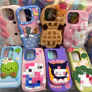 Precio unitario 0.49 USD Fundas de silicona real para iPhone Venta al por mayor Funda para iPhone con dibujos animados, linda funda para teléfono 17 Pro Max - Product Image 4