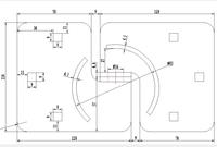 Cadenas de sécurité antivol pour camion YH9600 73MM # Serrure à clé en acier 45 avec base
