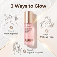 Brume éclaircissante hydratante et illuminatrice au collagène et à la glycérine rose OEM pour le visage 100ml