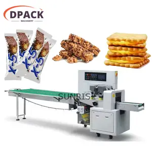 350 flow wrapping machine sandwiches pastry pillow packer mini automatic cookies pillow packaging machine