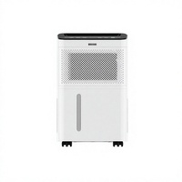 Déshumidificateur électrique intelligent 26L pour camping-car, maison, sous-sol, chambre, avec dégivrage automatique, contrôle de l'humidité, télécommande Wi-Fi et roulettes