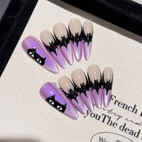 Ongles d'Halloween de luxe pour l'industrie lourde, faits à la main, à presser, en acrylique, artificiels