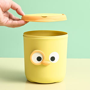 Cubo de basura de escritorio para oficina, hogar, dormitorio, mesita de noche, mini, bonito, cubierto, multifuncional, con gran capacidad de almacenamiento, cesta abierta para papel - Product Image 1