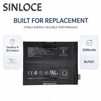 Batterie Li-ion pour smartphone spécifiée ODM, production de batteries pour téléphones portables, usine de batteries pour OPPO OnePlus 9 (UE) BLP821