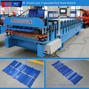 Machine à tuiles à double couche TR5 <span class=keywords><strong>TR6</strong></span> fabriquée en Chine, équipement de formage à froid double couche personnalisable avec service après-<span class=keywords><strong>vente</strong></span> professionnel - Product Image 1