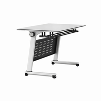 Table de formation réglable en gros avec roulettes, bureau en métal pour salle de classe et salle de réunion