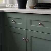 Poignées de meubles Santaya en laiton nickelé PVD massif, poignées de tiroir pour armoire de cuisine et commode de chambre