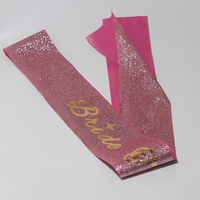 Écharpes de fête personnalisées avec logo imprimé et paillettes pour la mariée