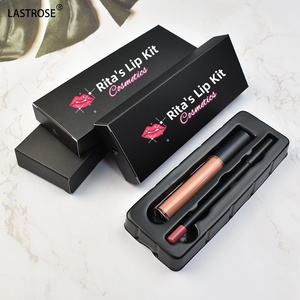 Venta al por mayor mate lápiz labial líquido y delineador de labios Kit de maquillaje regalo impermeable brillo de labios conjuntos de labios - Product Image 3
