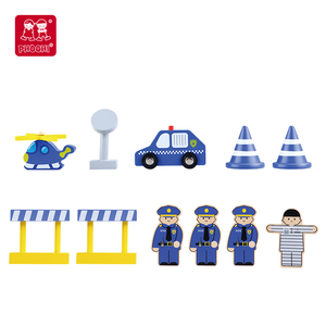 Logo personalizzabile giocattolo in legno Set educativo ruolo gioco della <span class=keywords><strong>stazione</strong></span> di <span class=keywords><strong>polizia</strong></span> per i bambini - Product Image 3