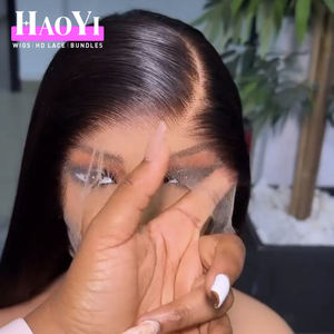 Peluca de Cabello Humano Natural Virgen Indio al por Mayor, Densidad 220%, Peluca Frontal Completa HD 13x6 con Encaje Transparente - Product Image 2