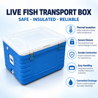 Conteneur de transport de poissons vivants Muyuaqua avec système d'oxygénation et intérieur de qualité alimentaire pour l'élevage de poissons