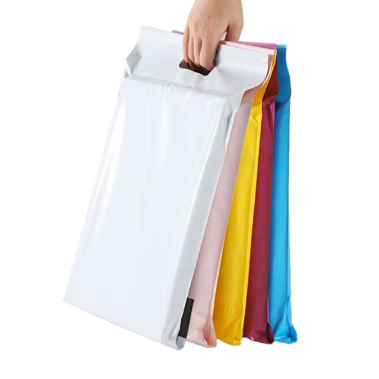 Clothes waterproof courier bag discount large poly mailer express bag double-sided portable bag packaging