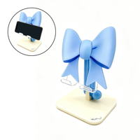 Support de téléphone portable universel pliable en acrylique avec nœud de dessin animé, inclinable, antidérapant, réglable, cadeau d'anniversaire, promotionnel, personnalisé OEM ODM
