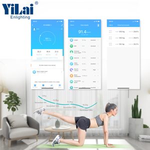 Yilai Factory Scale 180KG 396LB Electronic <strong>Blance</strong> of Glass Analyzer Body Fat Weight Scale Best Smart Wifi Scale - Product Image 5