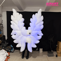 Ailes d'ange gonflables portables avec lumière LED, tissu Oxford 420D, marionnette à ailes gonflables pour défilé et spectacle sur scène
