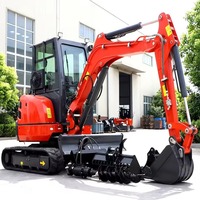 Mini-excavatrice hydraulique Euro 5 de 3,5 tonnes avec pince, vente en gros