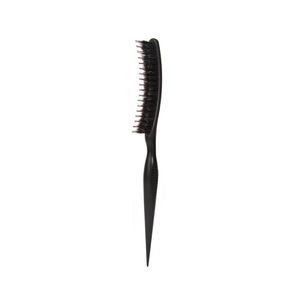 Lot <span class=keywords><strong>de</strong></span> 2 brosses coiffantes en poils <span class=keywords><strong>de</strong></span> sanglier noirs et nylon pour femmes et hommes - Product Image 4
