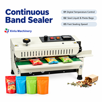 Machine de scellage continu par induction pour sacs plastiques, emballage alimentaire (chips)
