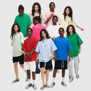 StreetLux, venta al por mayor, OEM, logotipo personalizado Monkey Wash PP Spray algodón, camiseta de gran tamaño para hombre, camiseta de peso pesado, Camiseta deportiva para hombre - Product Image 1