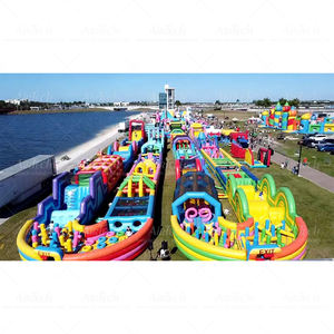 Pista de Obstáculos Inflable Ninja Warrior Personalizable OEM, la Más Larga del Mundo, con Juegos Extremos para Adultos y Niños - Product Image 4