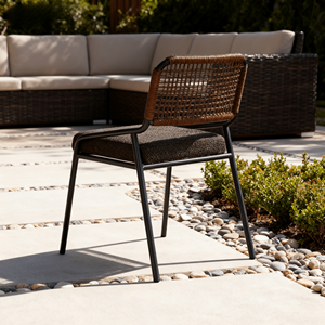 Silla <span class=keywords><strong>de</strong></span> Jardín Moderna Nórdica Resistente, Cómoda para Estar Sentado Durante Mucho Tiempo, <span class=keywords><strong>Muebles</strong></span> <span class=keywords><strong>de</strong></span> Ratán <span class=keywords><strong>de</strong></span> Plástico para Exteriores - Product Image 4