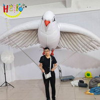Costume de défilé d'animaux gonflable personnalisé marionnette gonflable de pigeon avec lumière LED