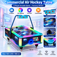 2026 Machine de jeu d'arcade Air Hockey pour 2 joueurs, Défi de vitesse, avec monnayeur métallique
