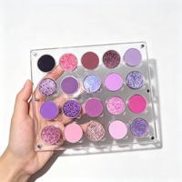 Palette de fards à paupières multichromes violet rose, fards à paupières mats, scintillants, duochromes, logo personnalisé, vente en gros, cosmétiques en vrac