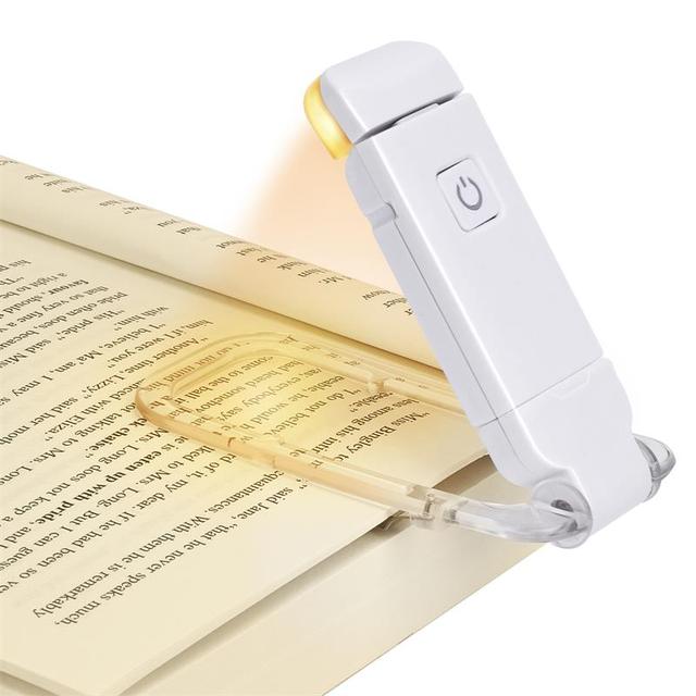 Led Usb Rechargeable Book Reading Light Brightness Adjustable Eye Protection Clip Book Light Portable Bookmark Read Light