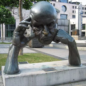 Escultura Metálica Decorativa de Estilo Europeo BLVE, Globo Terráqueo de Bronce Fundido, Estatua Familiar de Tamaño Real - Product Image 3