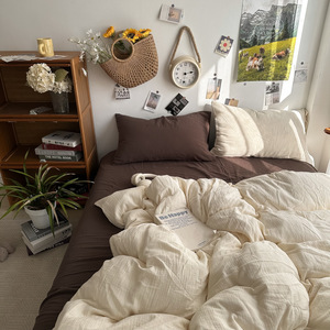 Custom <strong>Bed</strong> Style Mixed Striped Four-Piece Sheet Set Modern Girl's Bedding All-Cotton Duvet <strong>Cover</strong> <strong>Bed</strong> Sheets with Big-Eye Sets - Product Image 3