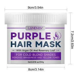 <span class=keywords><strong>Mascarilla</strong></span> capilar púrpura orgánica de 250ml, colágeno con aceite de argán, romero, <span class=keywords><strong>cabello</strong></span> plateado o rubio seco, sin amarillo, fortalece la raíz del <span class=keywords><strong>cabello</strong></span> - Product Image 6