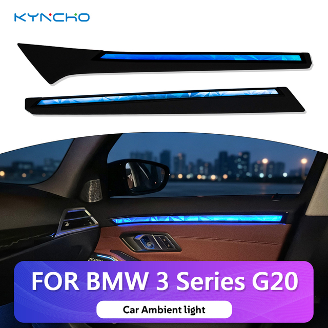 KYNCHO for BMW 3 Series G20 LED Car Ambient Light Kit Symphony 64 Colors Auto Interior Lighting APP and Screen Control