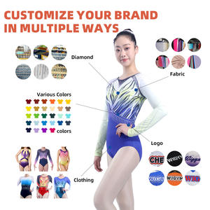 Trajes de Baile Sublimados OEM, Transpirables, Ecológicos, con Logotipo Personalizado, Leotardo de Ballet, Ropa de Gimnasia Rítmica - Product Image 2