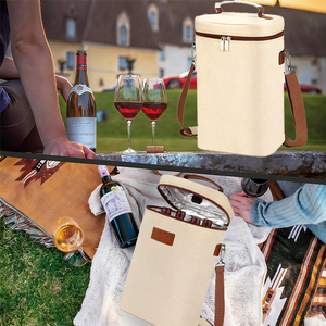 Bolsa <span class=keywords><strong>de</strong></span> Transporte <span class=keywords><strong>de</strong></span> Vino Portátil Acolchada y Aislada Personalizada para <span class=keywords><strong>4</strong></span> <span class=keywords><strong>Botellas</strong></span> Bolsa Hielera para Viaje - Product Image 6
