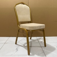 Chaise de banquet de luxe moderne Hebei, nouveau design, chaises de banquet empilables en fer pour location de réceptions de mariage
