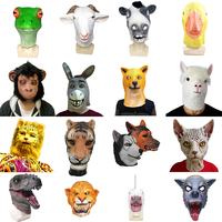 2024 fête en gros haute qualité Animal Simulation Latex led masque latex tête d'animal masque pour Halloween costume accessoires