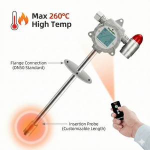 เครื่องตรวจจับก๊าซ CH4 อุณหภูมิสูงสำหรับอุตสาหกรรม 260°C แบบติดตั้งหน้าแปลน เครื่องวิเคราะห์ก๊าซไวไฟ EX สำหรับเตาอบและเตาเผา - Product Image 1